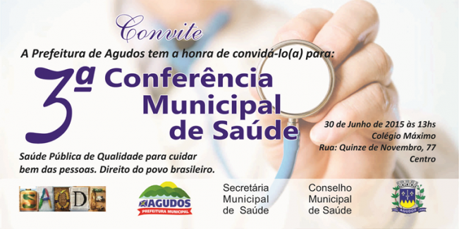Agudos realiza amanhã Conferência Municipal de Saúde