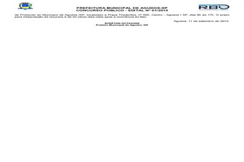 Foto - Classificação do concurso público da Prefeitura de Agudos 1