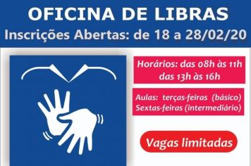 Estão abertas as inscrições para o curso de LIBRAS da Prefeitura de Agudos