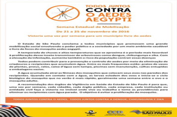 Semana de mobilização contra a Dengue