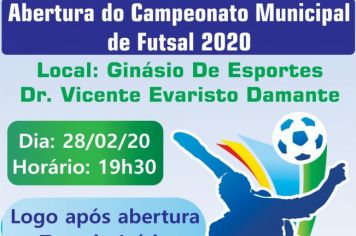 Prefeitura de Agudos promove Campeonato de Futsal, com abertura nesta sexta, dia 28