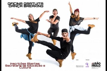 Oficina de Breaking Dance acontece em setembro, em Agudos