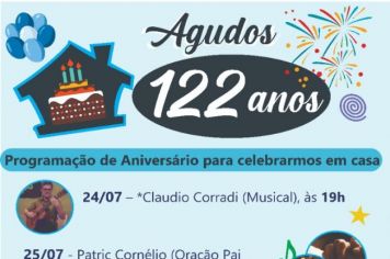 Aniversário de Agudos tem programação especial em comemoração aos 122 anos