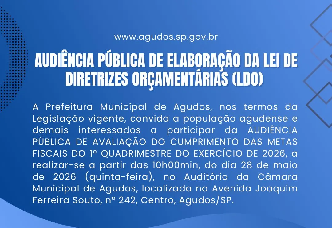 AUDIÊNCIA PÚBLICA DAS METAS FISCAIS
