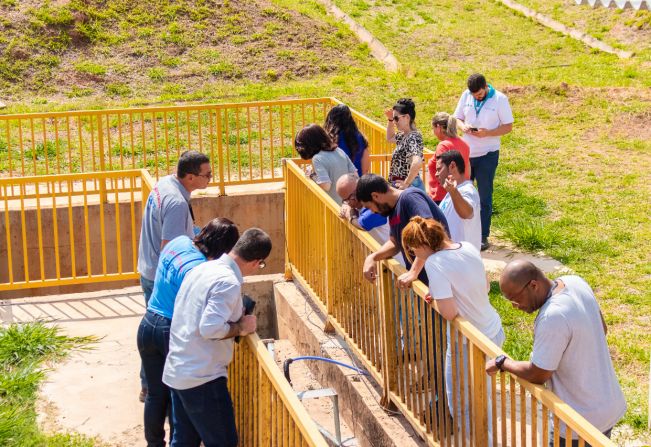Novos membros do Comdema visitam ETE de Agudos