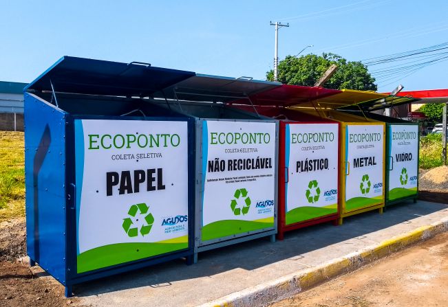 Notícia - Prefeitura de Agudos implantou contêineres identificados por  cores para depósito em ecoponto - Prefeitura Municipal de Agudos