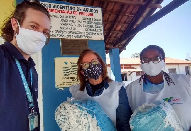  Agudos recebe doação de máscaras da Duratex e Senai