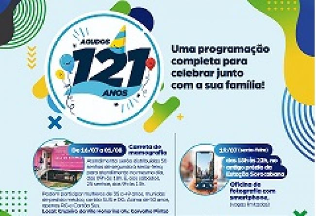 Confira a programação completa do aniversário de 121 anos de Agudos