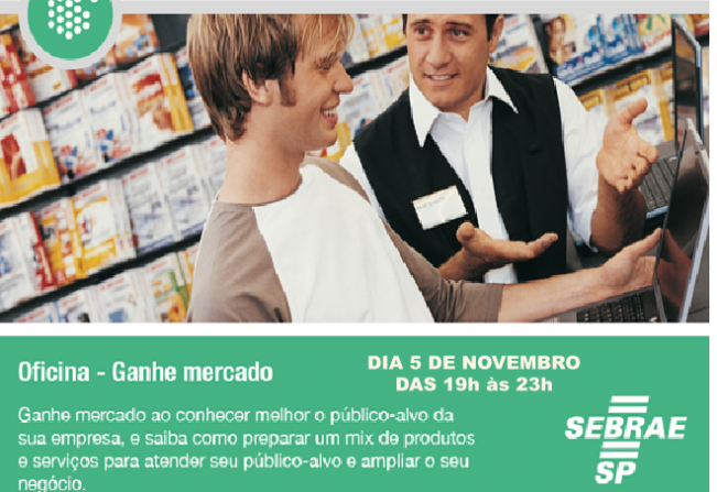 Oficina Ganhe Mercado será realizada no dia 5 de novembro