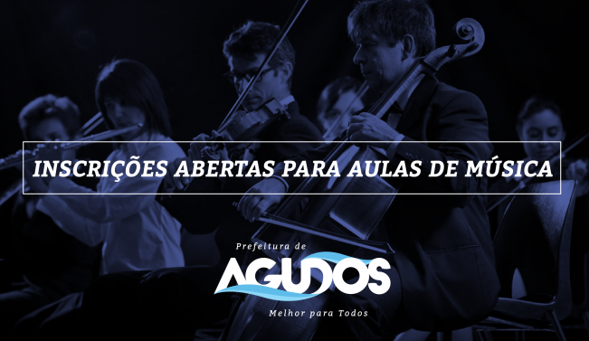 Prefeitura de Agudos abre inscrições para mais de 300 vagas de cursos musicais