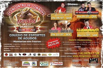 1º Encontro de Cowboys começa na próxima quarta-feira