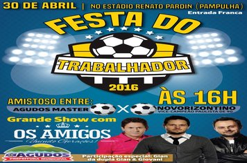 Festa do Trabalhador será neste sábado em Agudos