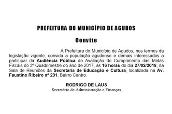 Convite - Audiência Pública