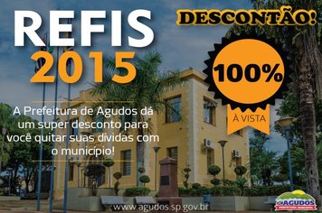 Prefeitura de Agudos inicia Refis dia 15