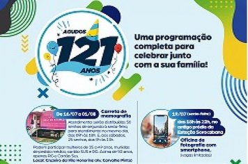 Confira a programação completa do aniversário de 121 anos de Agudos