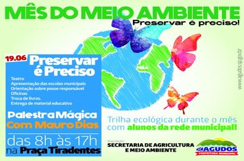 “Preservar é Preciso” acontece nesta sexta em Agudos