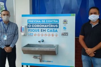 População de Agudos conta com lavatório comunitário instalado pela Sabesp no Centro da cidade