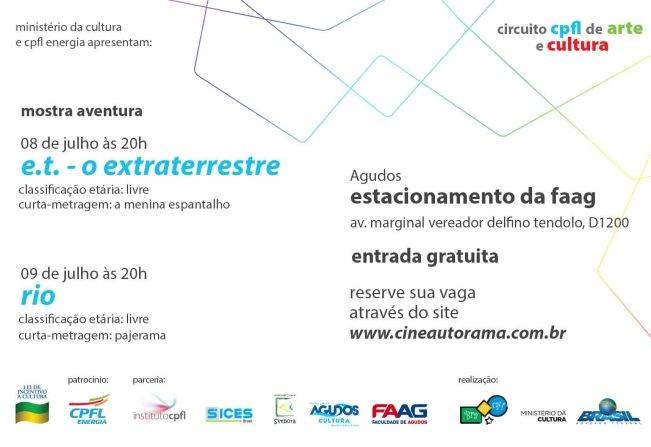 Agudos recebe evento do Cine Autorama na programação de aniversário de 119 anos da cidade