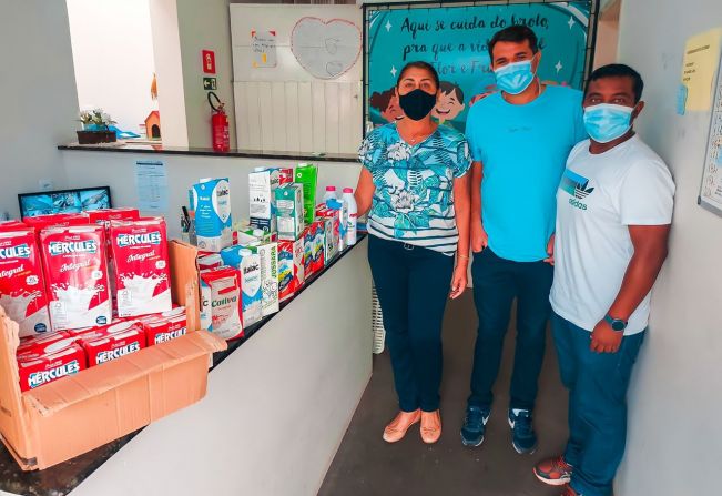 Secretaria de Esportes destina litros de leite arrecadados à entidades assistenciais
