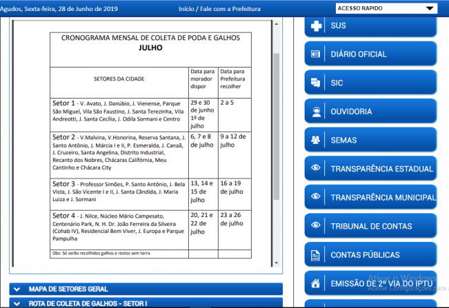 Coleta de galhos e podas de julho começa neste final de semana 