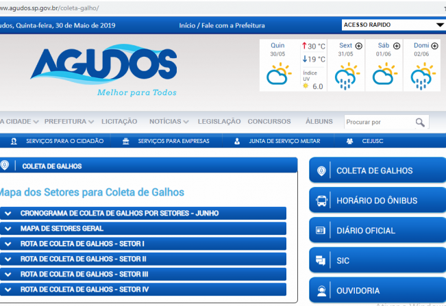 Prefeitura de Agudos amplia prazo para morador dispor galhos e resto de podas